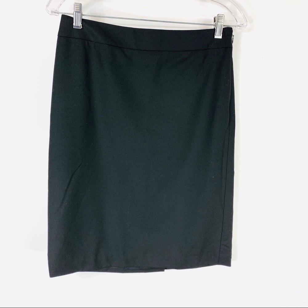 LOFT Black Pencil Skirt Sz 2 Lined Career
